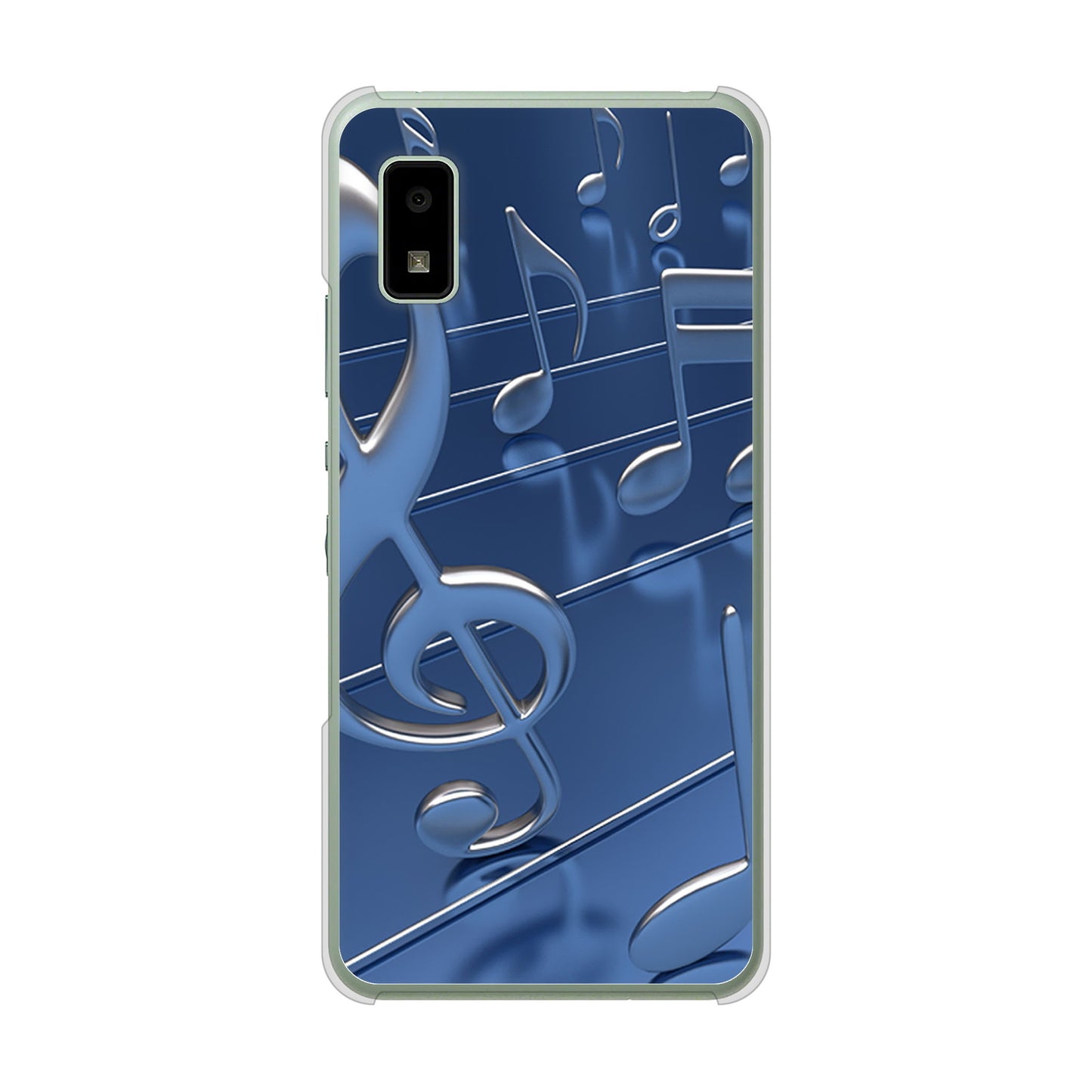 AQUOS wish3 A302SH Y!mobile 高画質仕上げ 背面印刷 ハードケース音符