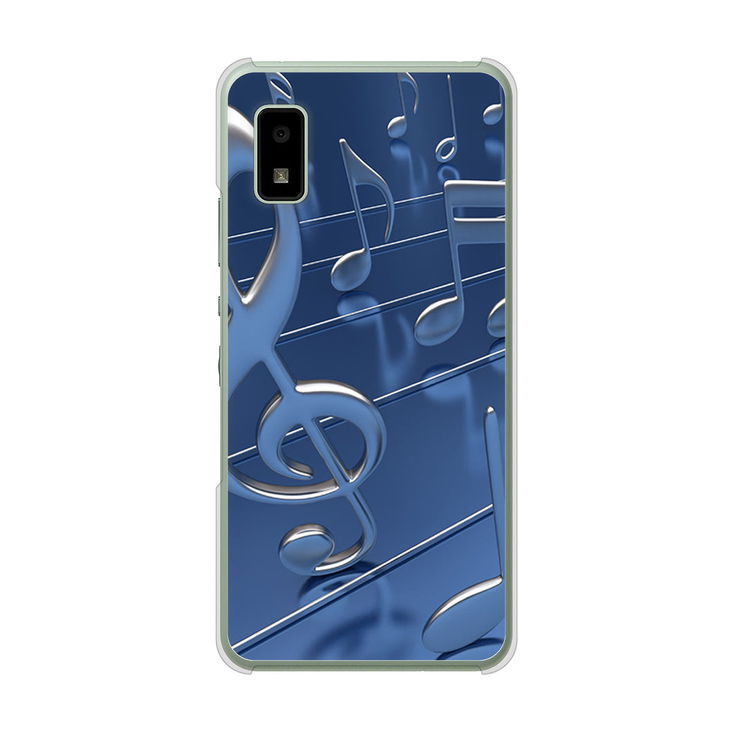 AQUOS wish3 A302SH Y!mobile 高画質仕上げ 背面印刷 ハードケース音符