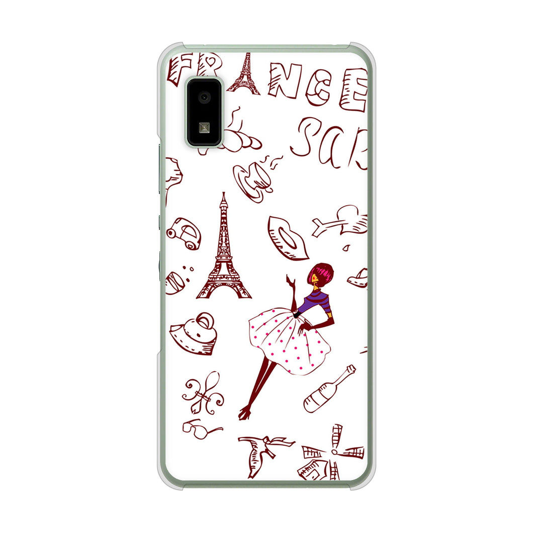 AQUOS wish3 A302SH Y!mobile 高画質仕上げ 背面印刷 ハードケースLOVE フランス