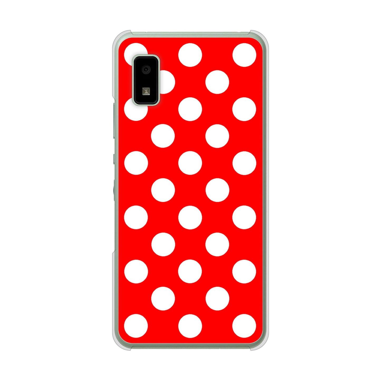 AQUOS wish3 A302SH Y!mobile 高画質仕上げ 背面印刷 ハードケースシンプル柄(水玉)