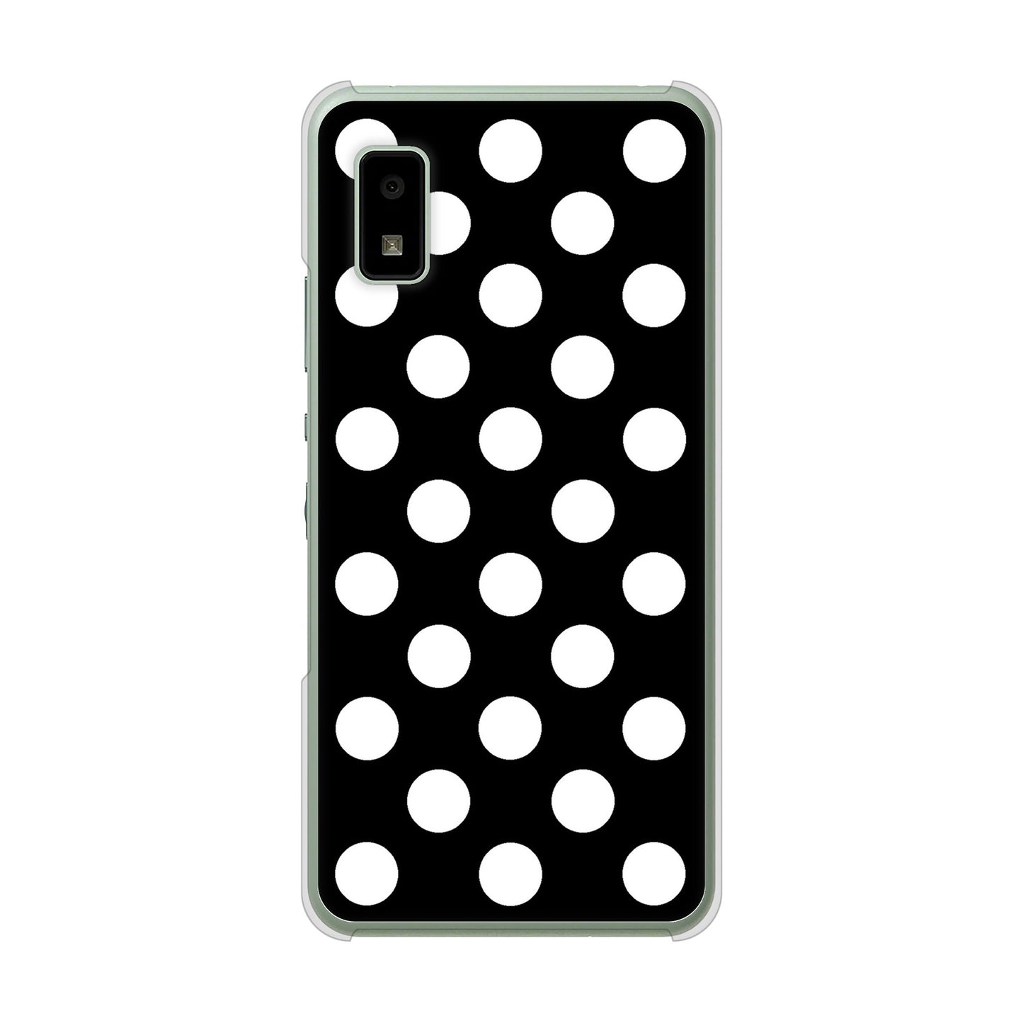 AQUOS wish3 A302SH Y!mobile 高画質仕上げ 背面印刷 ハードケースシンプル柄(水玉)