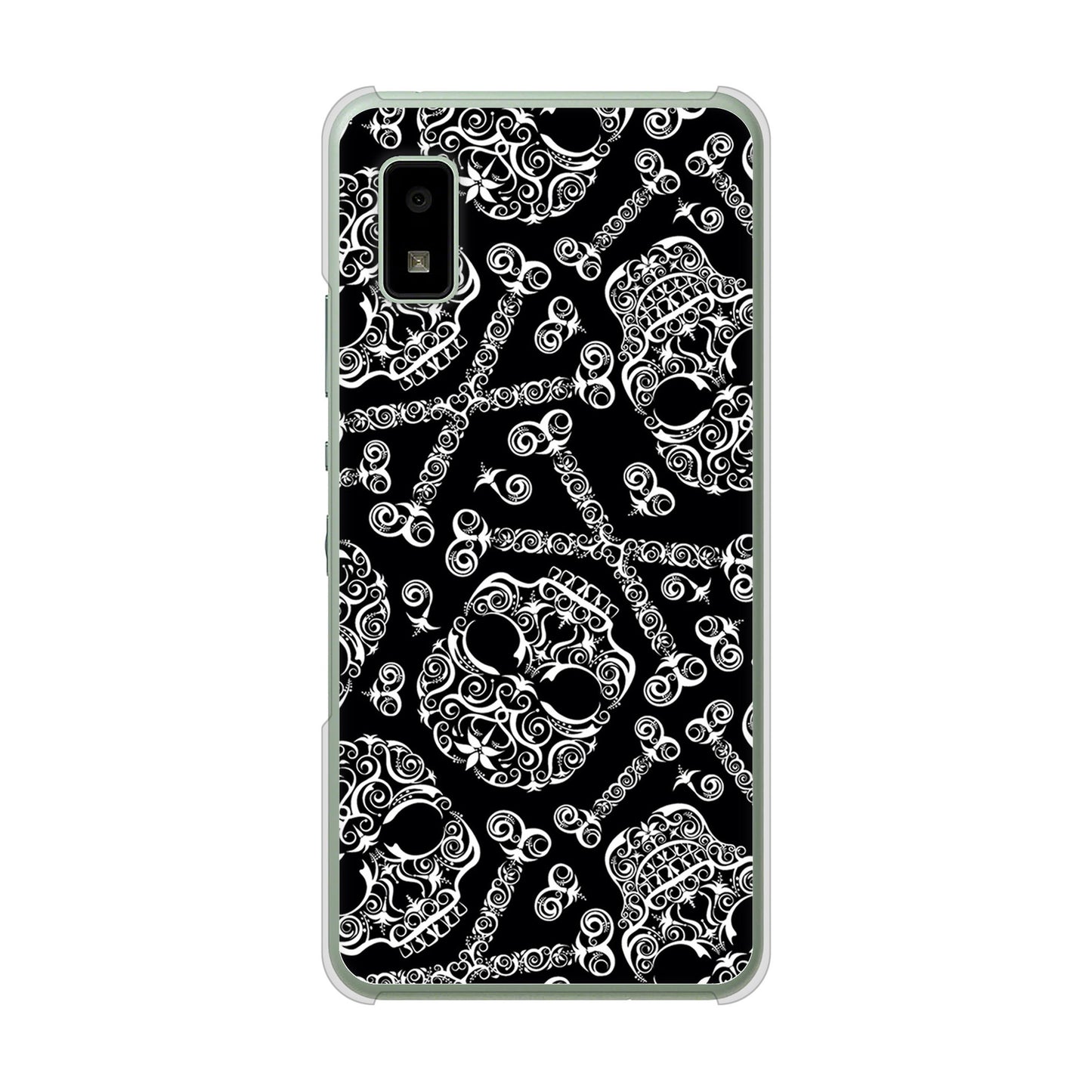 AQUOS wish3 A302SH Y!mobile 高画質仕上げ 背面印刷 ハードケース 【363 ドクロの刺青】
