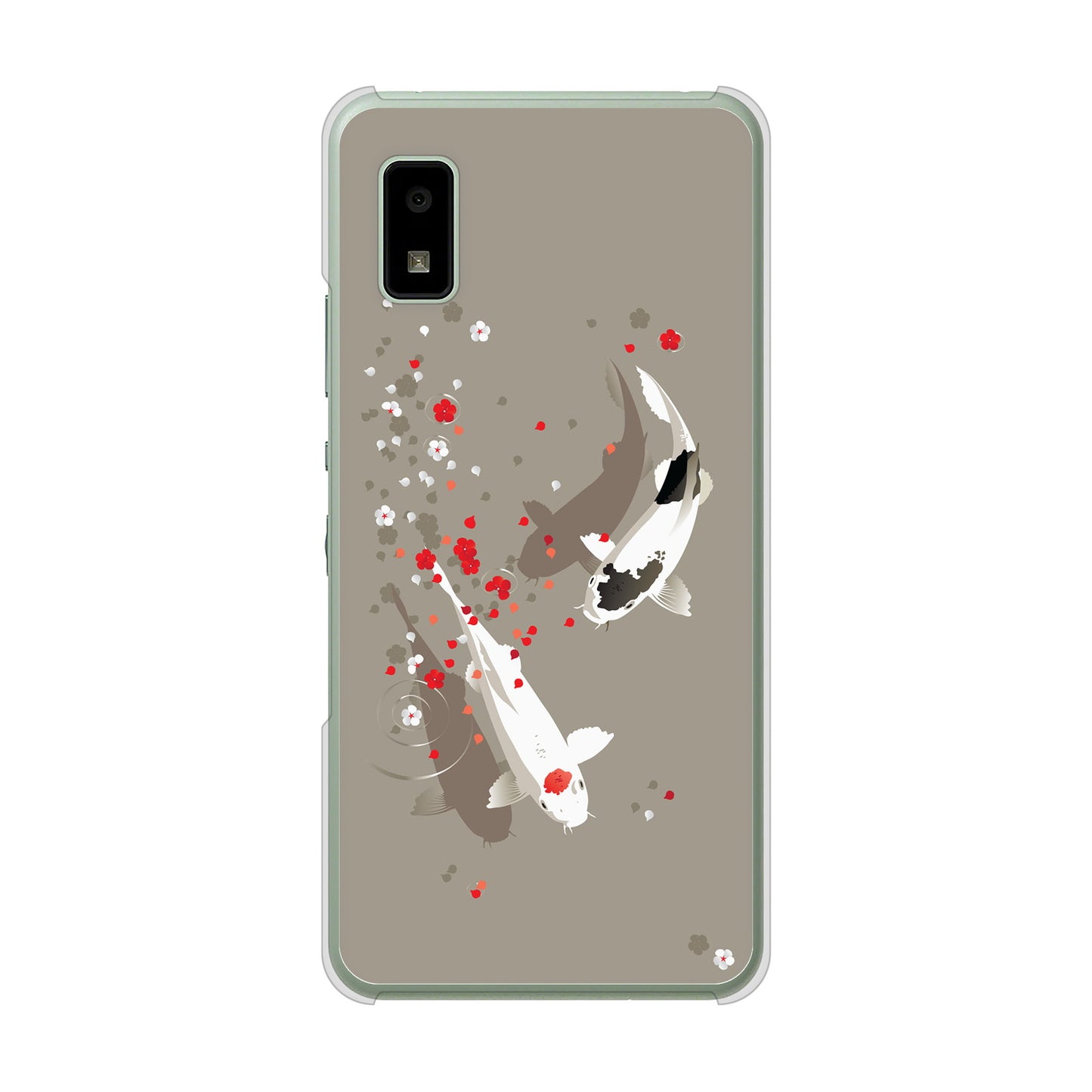 AQUOS wish3 A302SH Y!mobile 高画質仕上げ 背面印刷 ハードケース 【367 よりそう鯉】