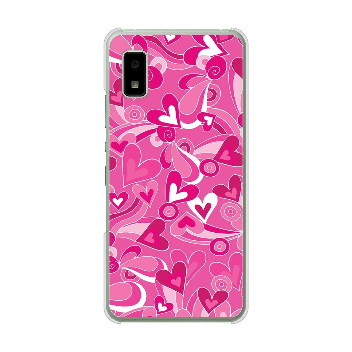 AQUOS wish3 A302SH Y!mobile 高画質仕上げ 背面印刷 ハードケースプリティハート