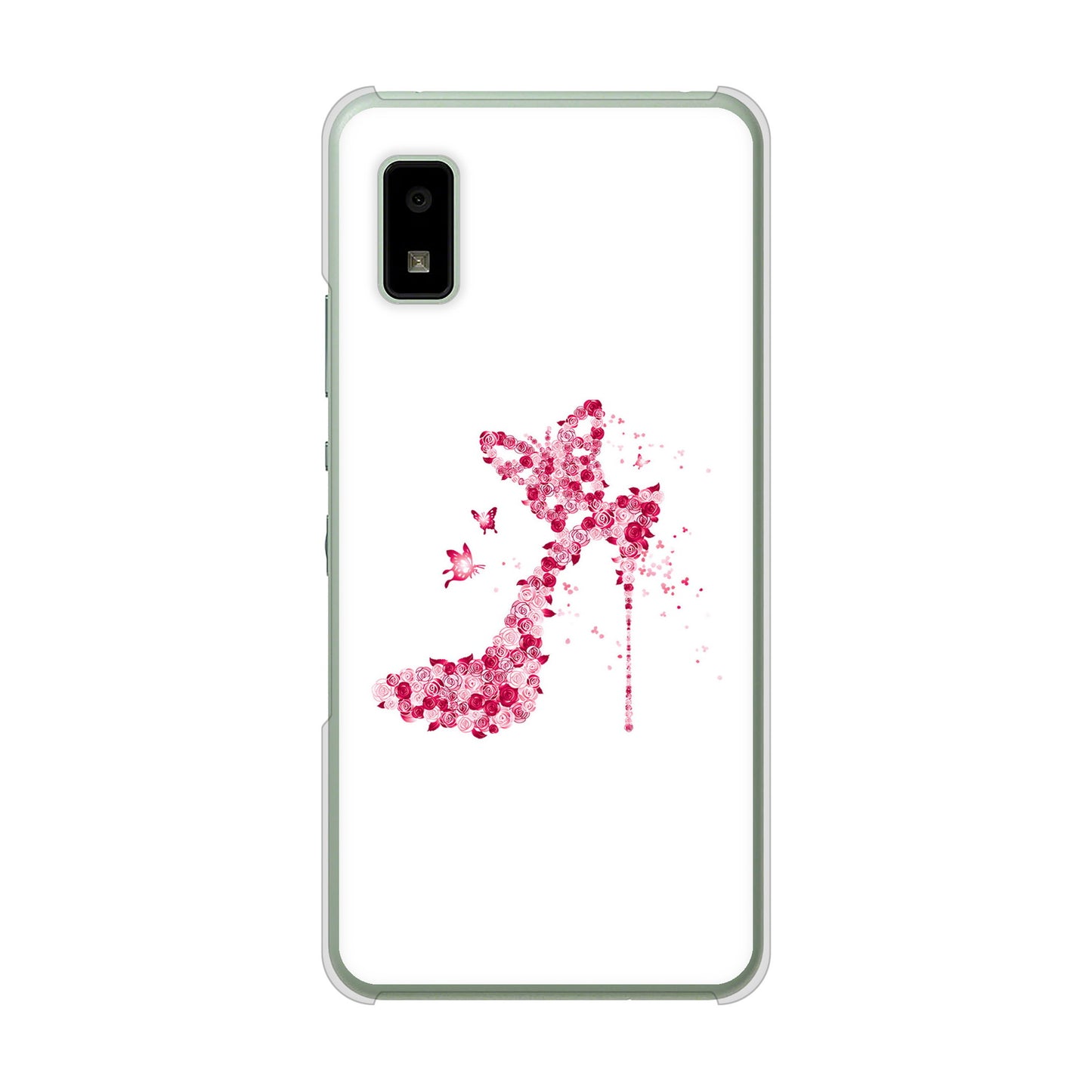 AQUOS wish3 A302SH Y!mobile 高画質仕上げ 背面印刷 ハードケース 【387 薔薇のハイヒール】