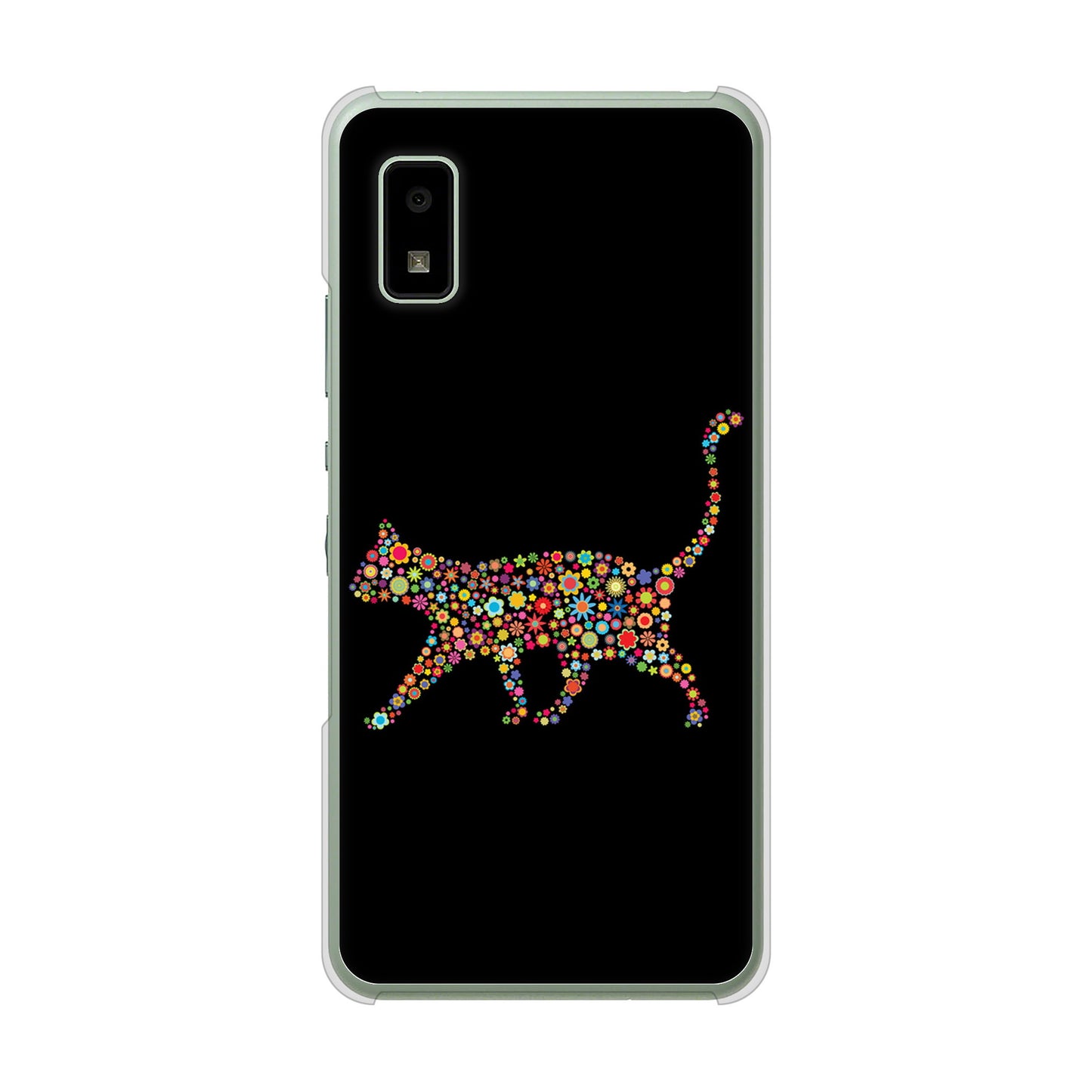 AQUOS wish3 A302SH Y!mobile 高画質仕上げ 背面印刷 ハードケース 【406 カラフルキャット】