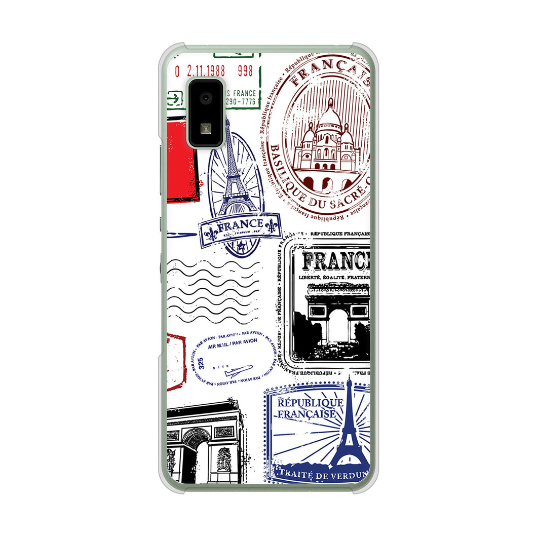AQUOS wish3 A302SH Y!mobile 高画質仕上げ 背面印刷 ハードケースLOVE フランス