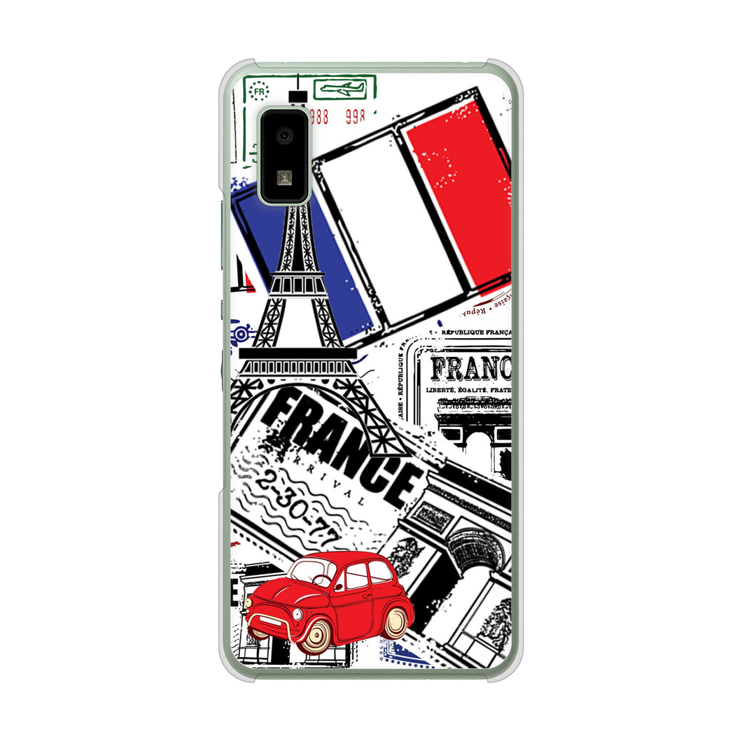 AQUOS wish3 A302SH Y!mobile 高画質仕上げ 背面印刷 ハードケースLOVE フランス
