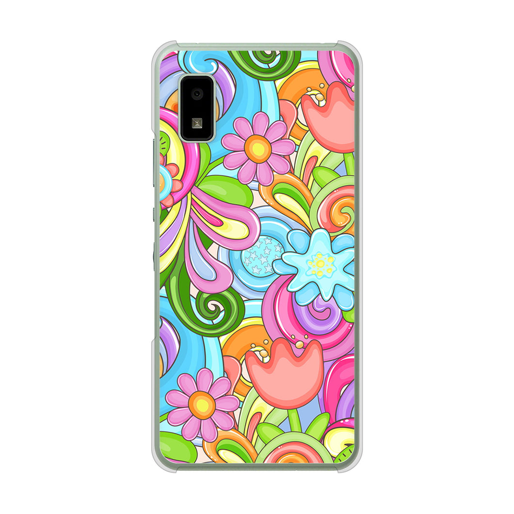 AQUOS wish3 A302SH Y!mobile 高画質仕上げ 背面印刷 ハードケース 【713 ミラクルフラワー】