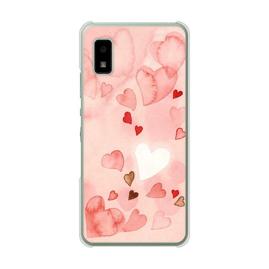 AQUOS wish3 A302SH Y!mobile 高画質仕上げ 背面印刷 ハードケース 【1125 ハートの和紙】