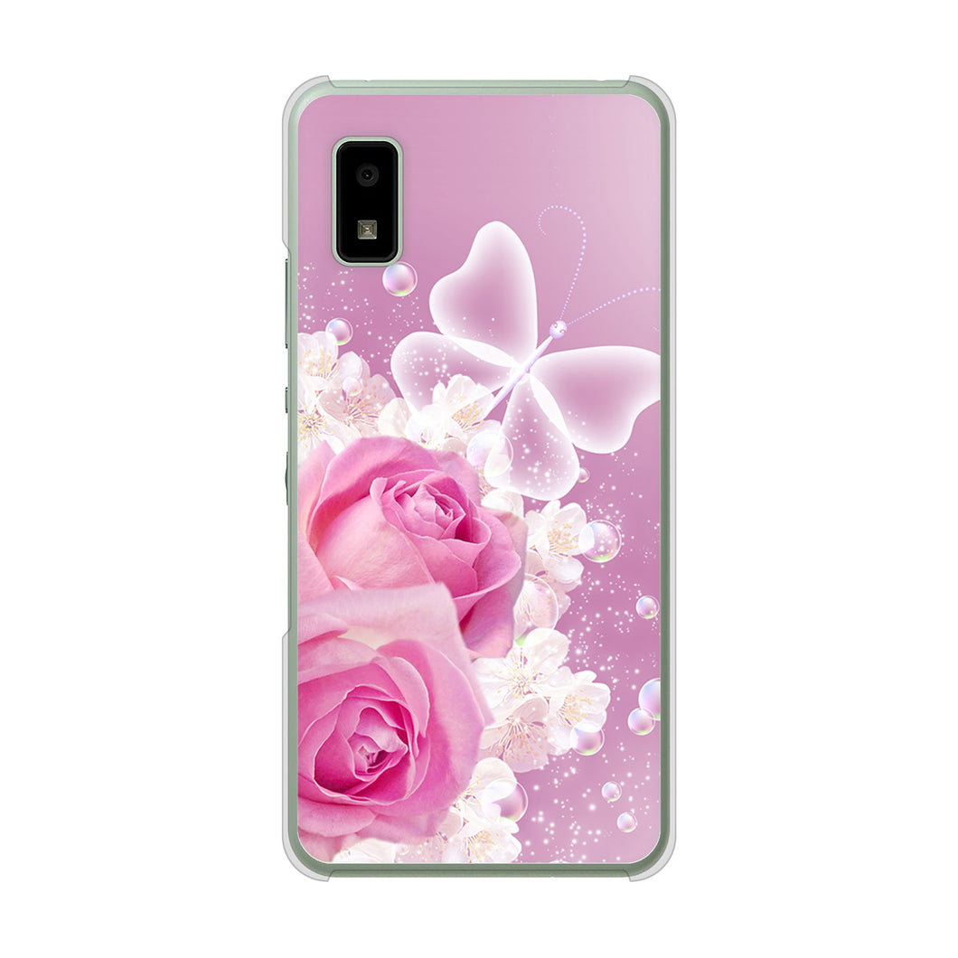 AQUOS wish3 A302SH Y!mobile 高画質仕上げ 背面印刷 ハードケースロマンチックなバラ