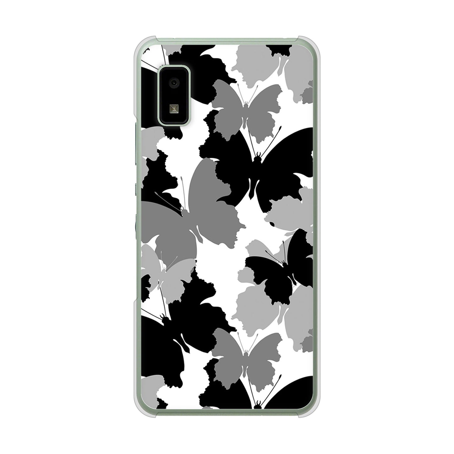 AQUOS wish3 A302SH Y!mobile 高画質仕上げ 背面印刷 ハードケース 【1336 夜の蝶】