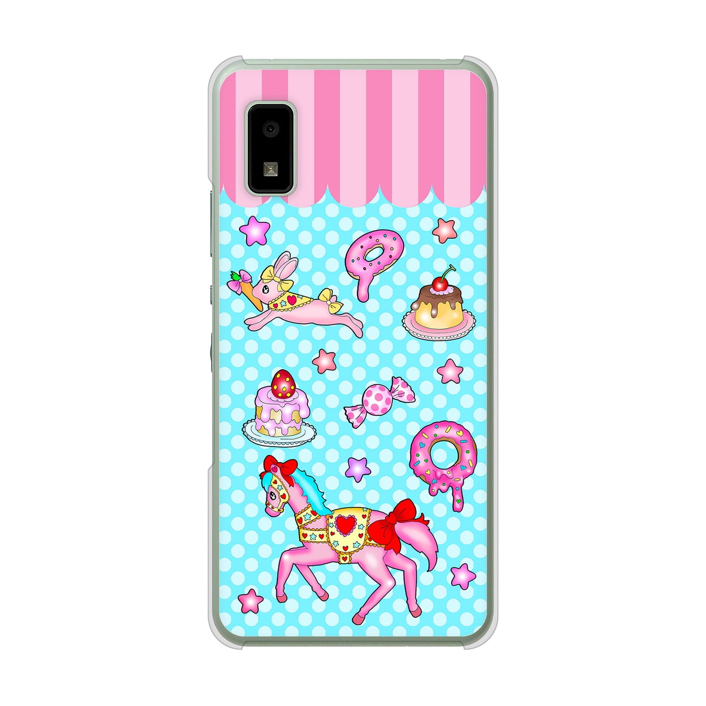 AQUOS wish3 A302SH Y!mobile 高画質仕上げ 背面印刷 ハードケースむかいあぐる メリーゴーランド