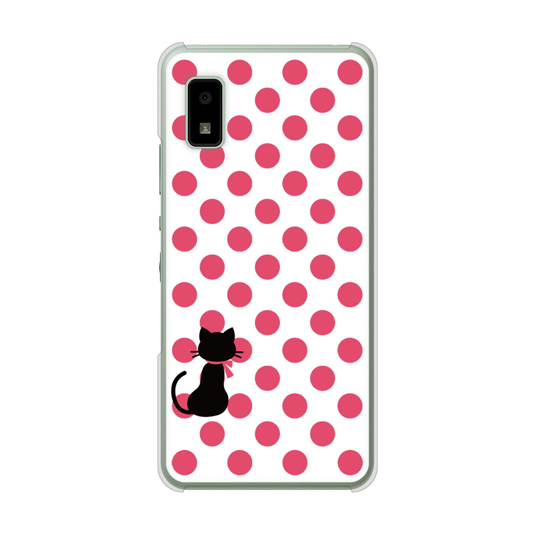 AQUOS wish3 A302SH Y!mobile 高画質仕上げ 背面印刷 ハードケースネコとシンプルミルキー