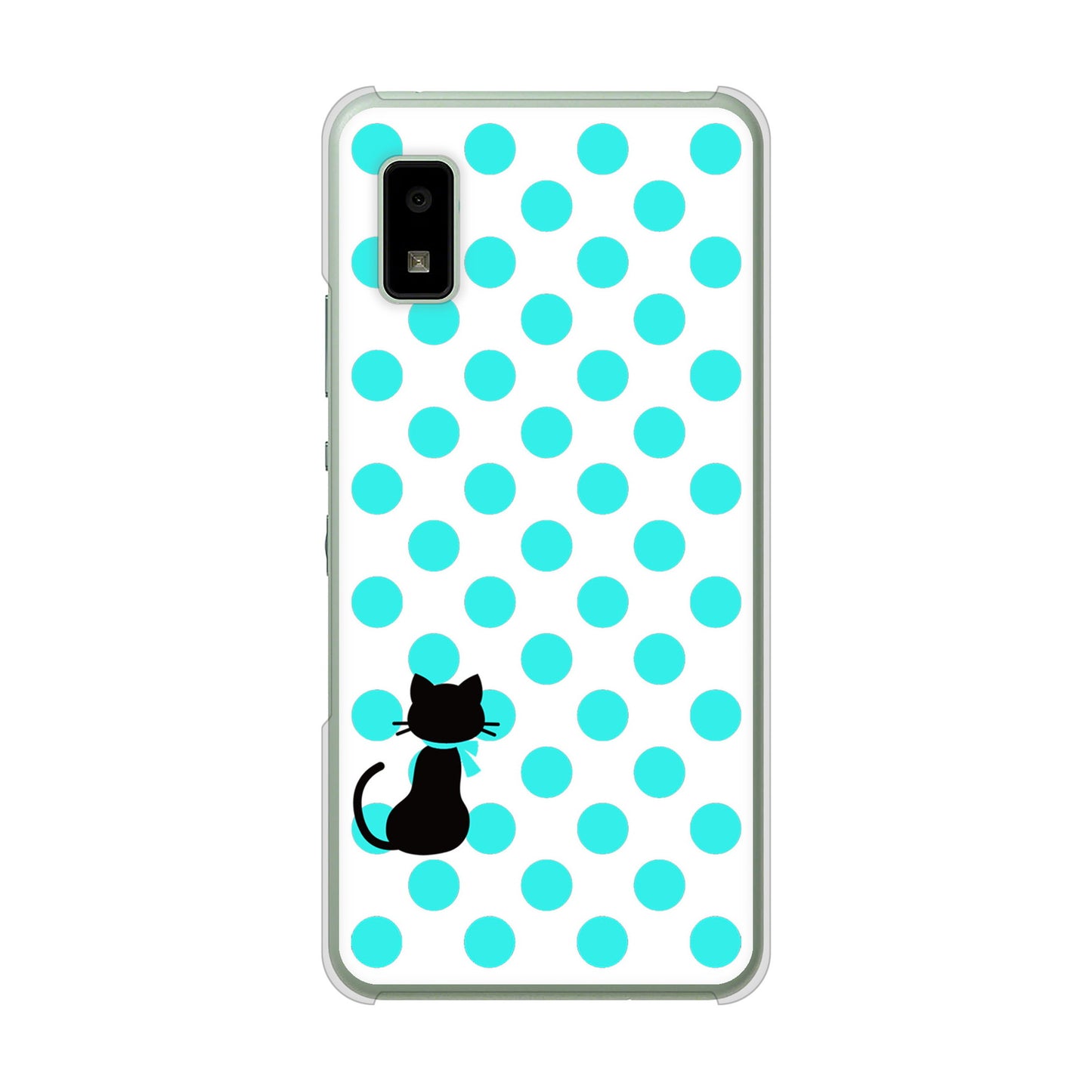 AQUOS wish3 A302SH Y!mobile 高画質仕上げ 背面印刷 ハードケースネコとシンプルミルキー