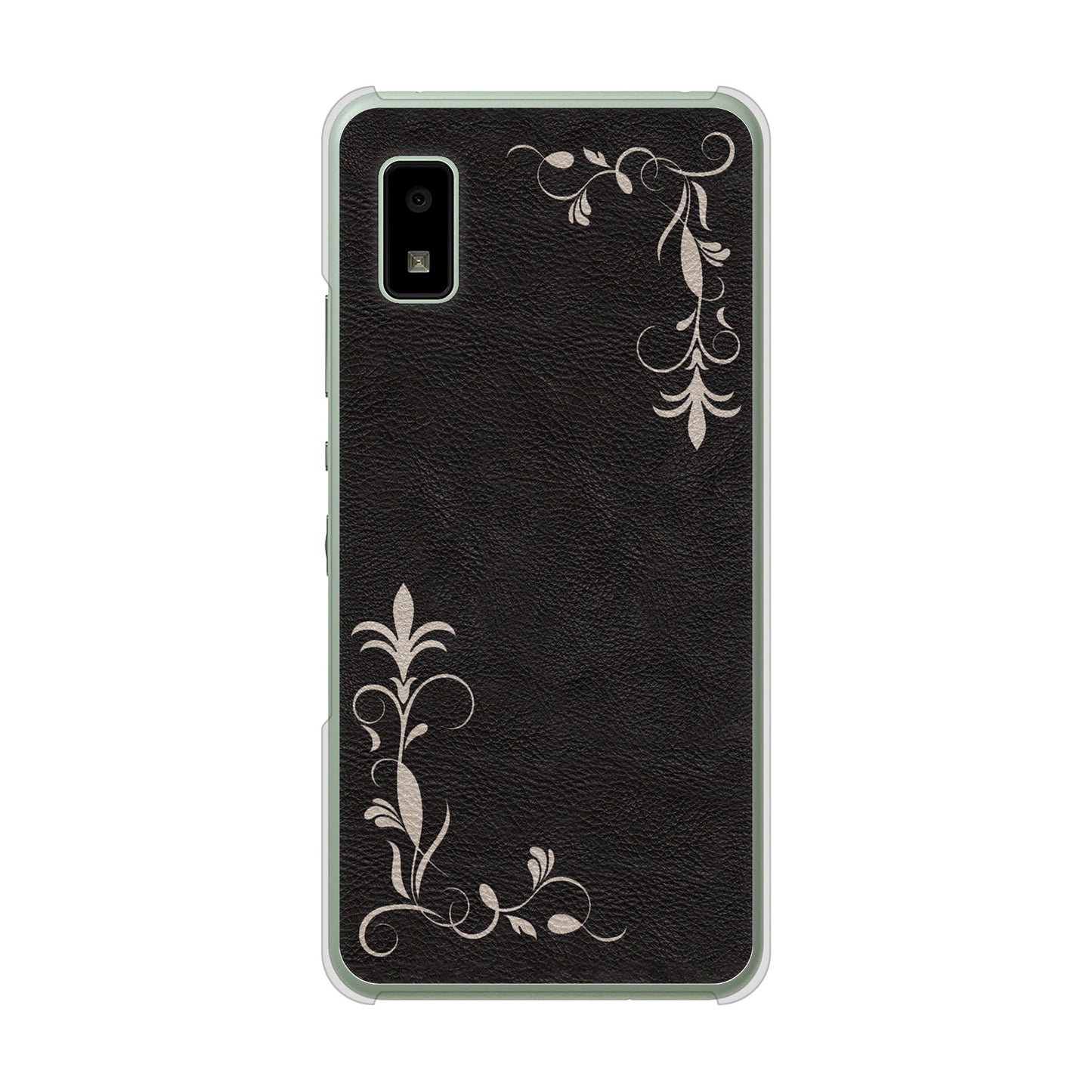 AQUOS wish3 A302SH Y!mobile 高画質仕上げ 背面印刷 ハードケース 【EK825 レザー風グラスフレーム】