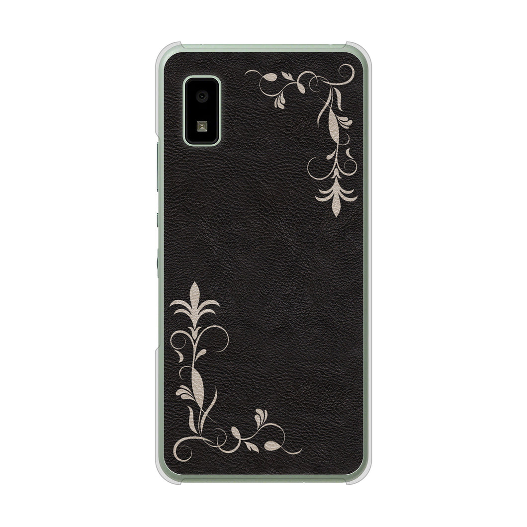 AQUOS wish3 A302SH Y!mobile 高画質仕上げ 背面印刷 ハードケース 【EK825 レザー風グラスフレーム】