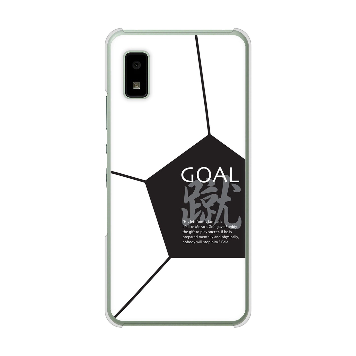 AQUOS wish3 A302SH Y!mobile 高画質仕上げ 背面印刷 ハードケース 【IB921 サッカーボール】