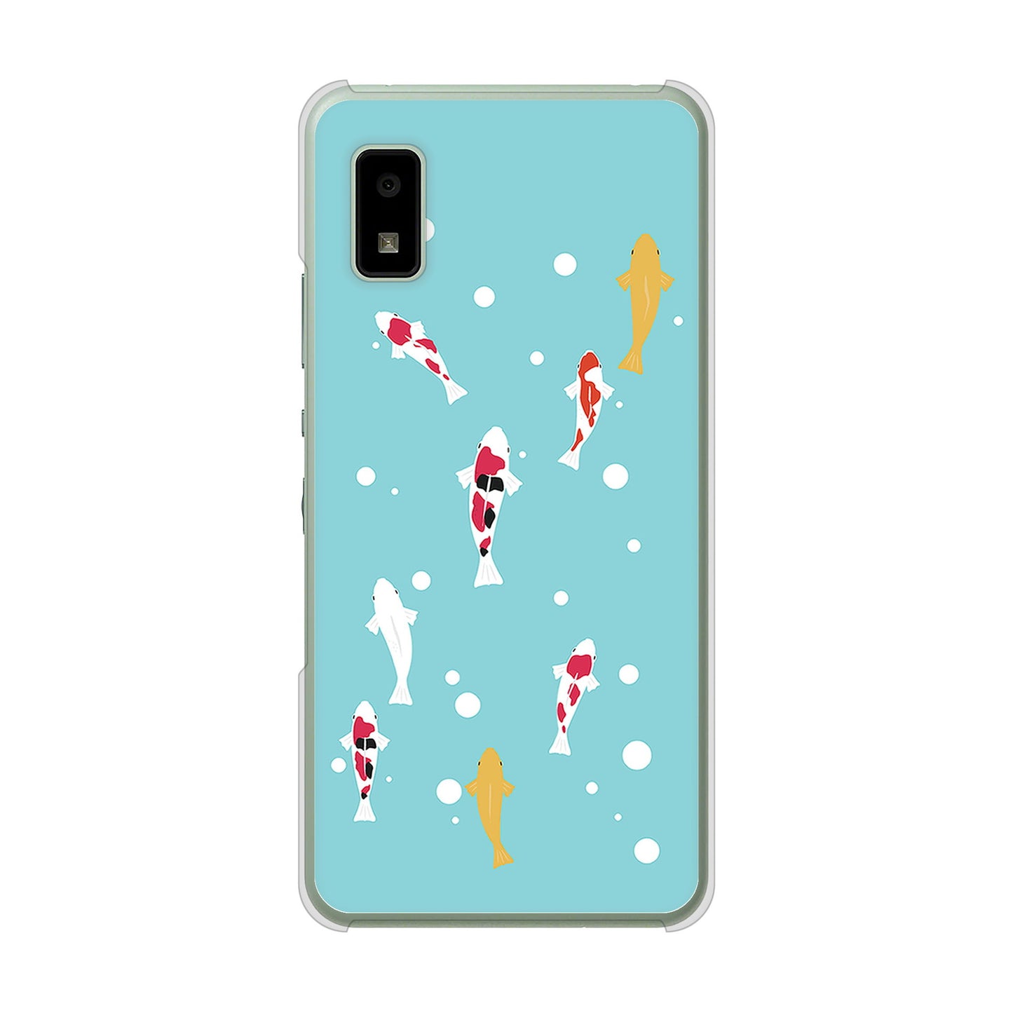 AQUOS wish3 A302SH Y!mobile 高画質仕上げ 背面印刷 ハードケース 【KG800 コイの遊泳】