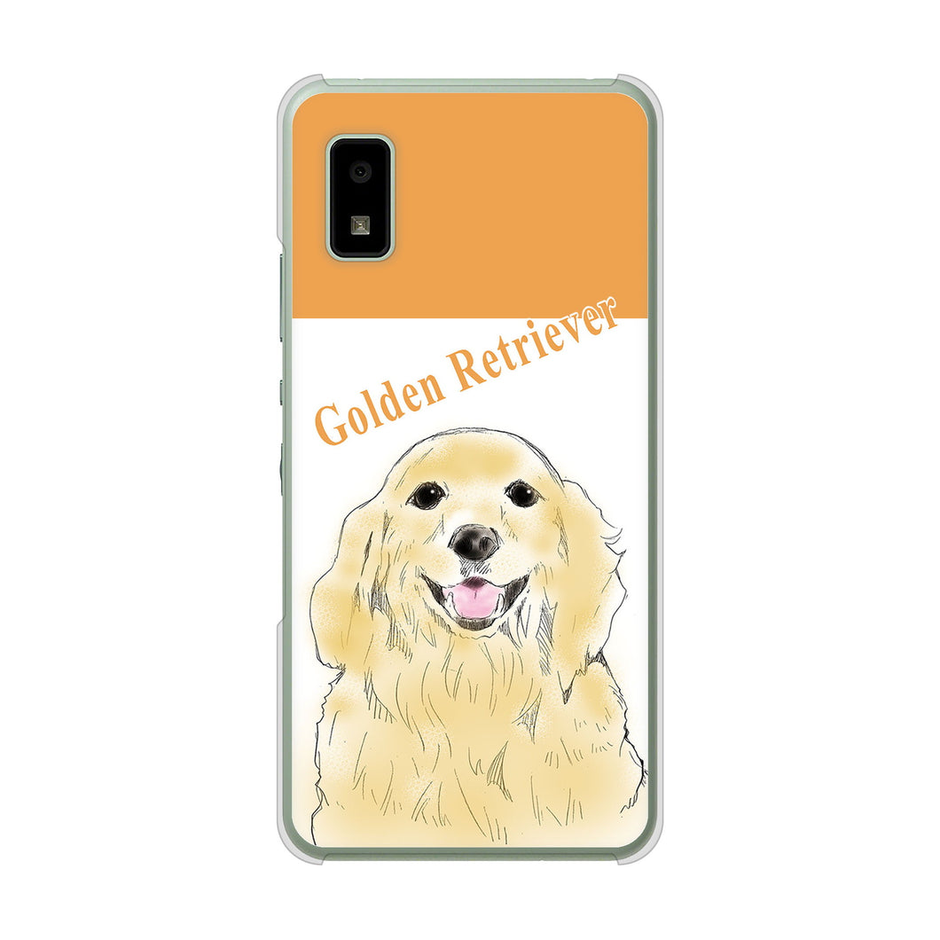 AQUOS wish3 A302SH Y!mobile 高画質仕上げ 背面印刷 ハードケースゴールデンレトリバー