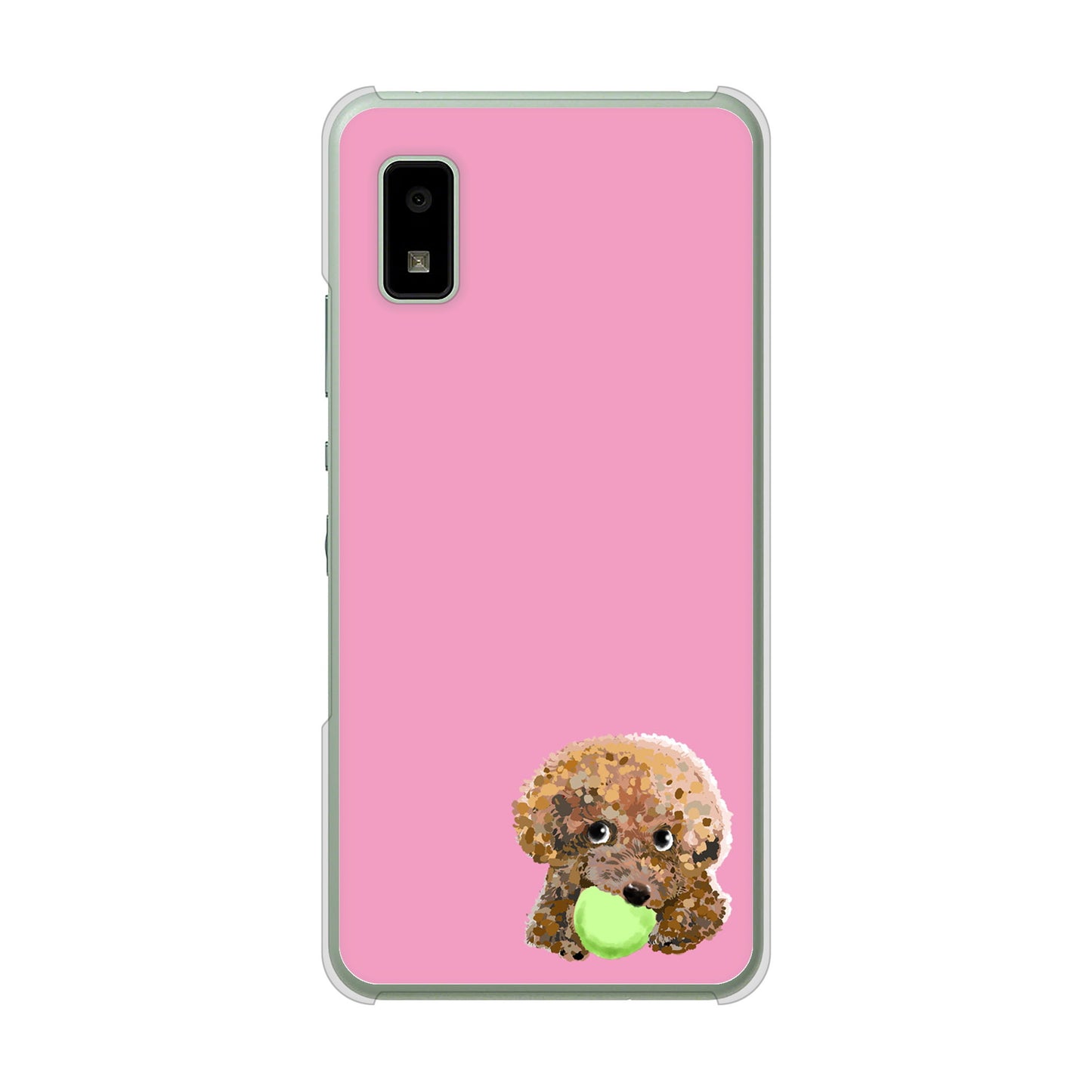 AQUOS wish3 A302SH Y!mobile 高画質仕上げ 背面印刷 ハードケーストイプードル&ボール