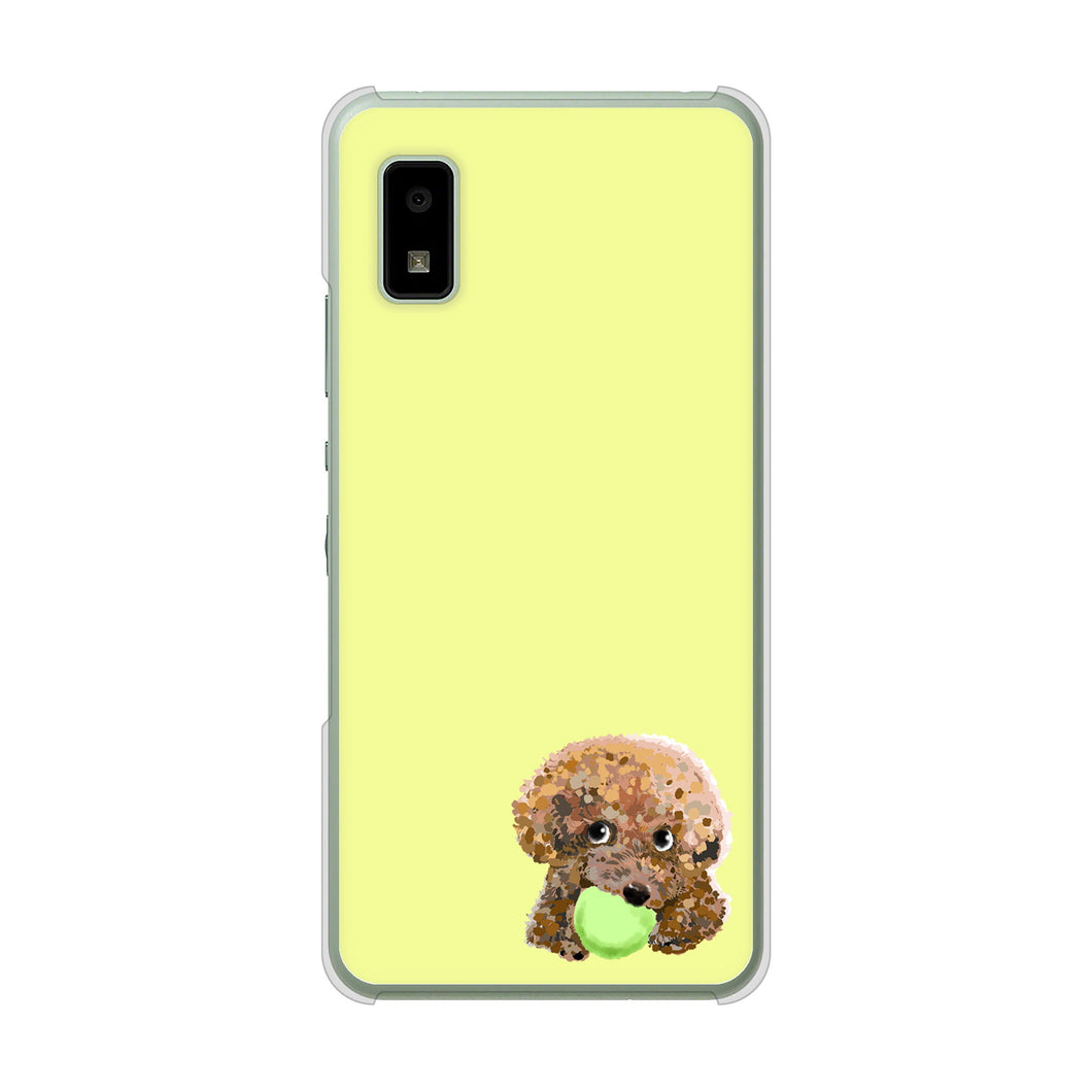 AQUOS wish3 A302SH Y!mobile 高画質仕上げ 背面印刷 ハードケーストイプードル&ボール