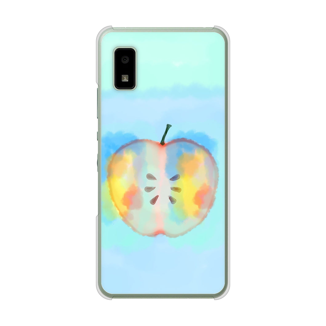 AQUOS wish3 A302SH Y!mobile 高画質仕上げ 背面印刷 ハードケース 【YJ181 りんご 水彩181】