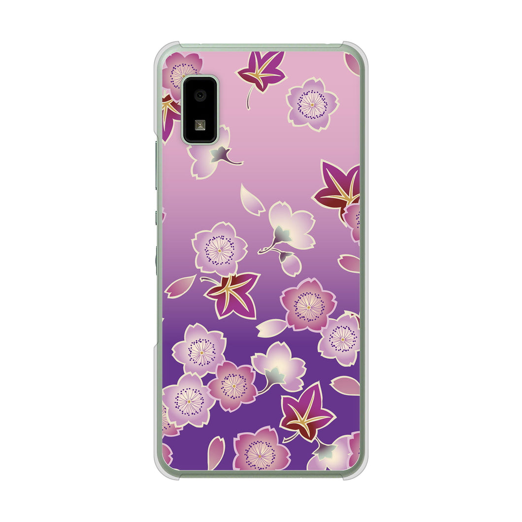 AQUOS wish3 A302SH Y!mobile 高画質仕上げ 背面印刷 ハードケース和花柄