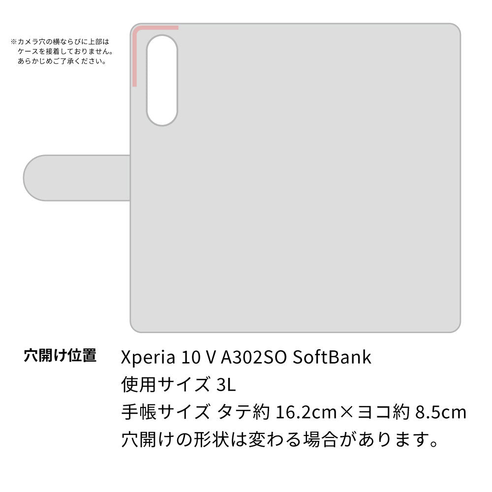 Xperia 10 V A302SO SoftBank スマホショルダー 【 手帳型 Simple 名入れ 長さ調整可能ストラップ付き 】 耐衝撃