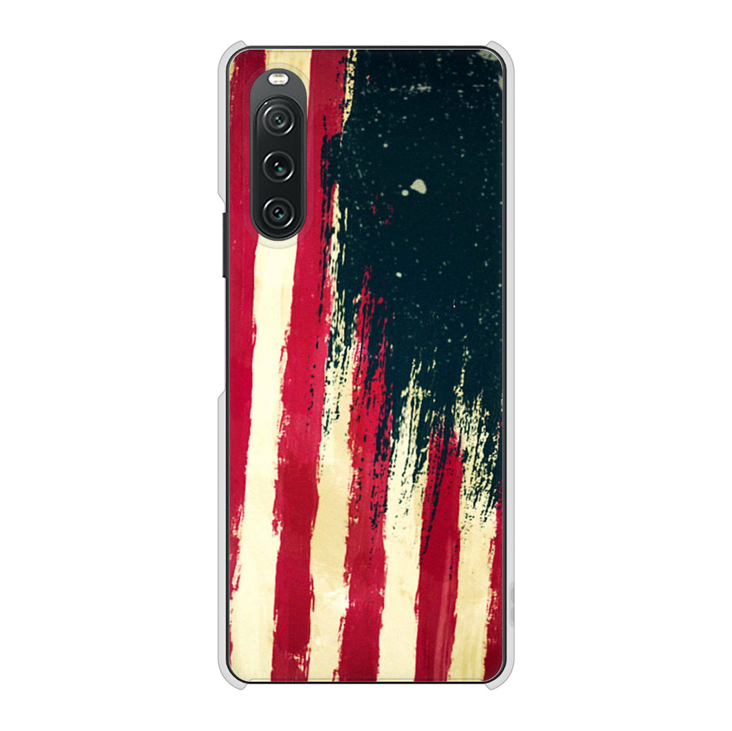 Xperia 10 V A302SO SoftBank 高画質仕上げ 背面印刷 ハードケース 【MI805 ヴィンテージアメリカ】