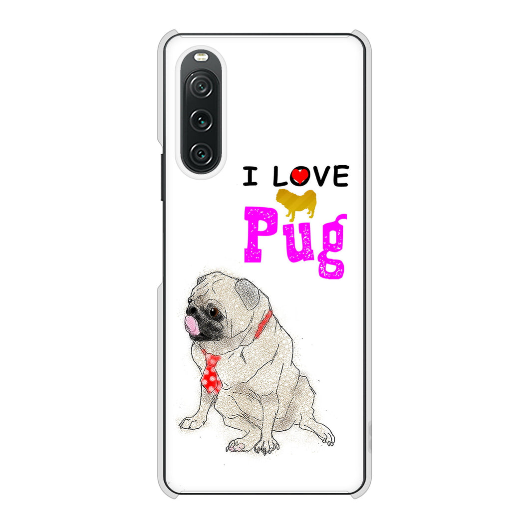 Xperia 10 V A302SO SoftBank 高画質仕上げ 背面印刷 ハードケースパグ