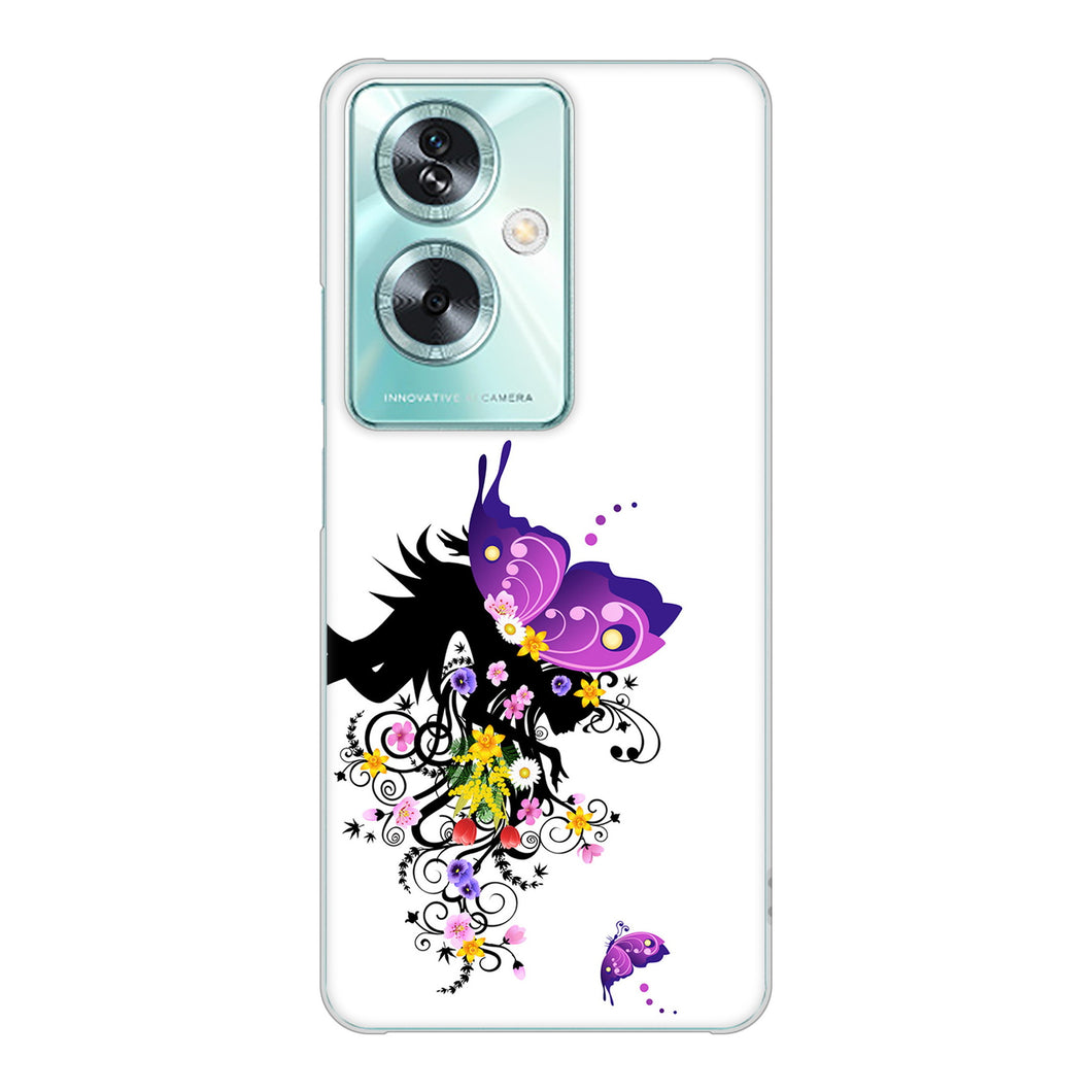 OPPO A79 5G A303OP Y!mobile 高画質仕上げ 背面印刷 ハードケースバタフライ