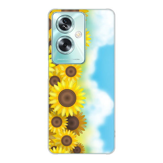 OPPO A79 5G A303OP Y!mobile 高画質仕上げ 背面印刷 ハードケース 【148 ひまわり畑】