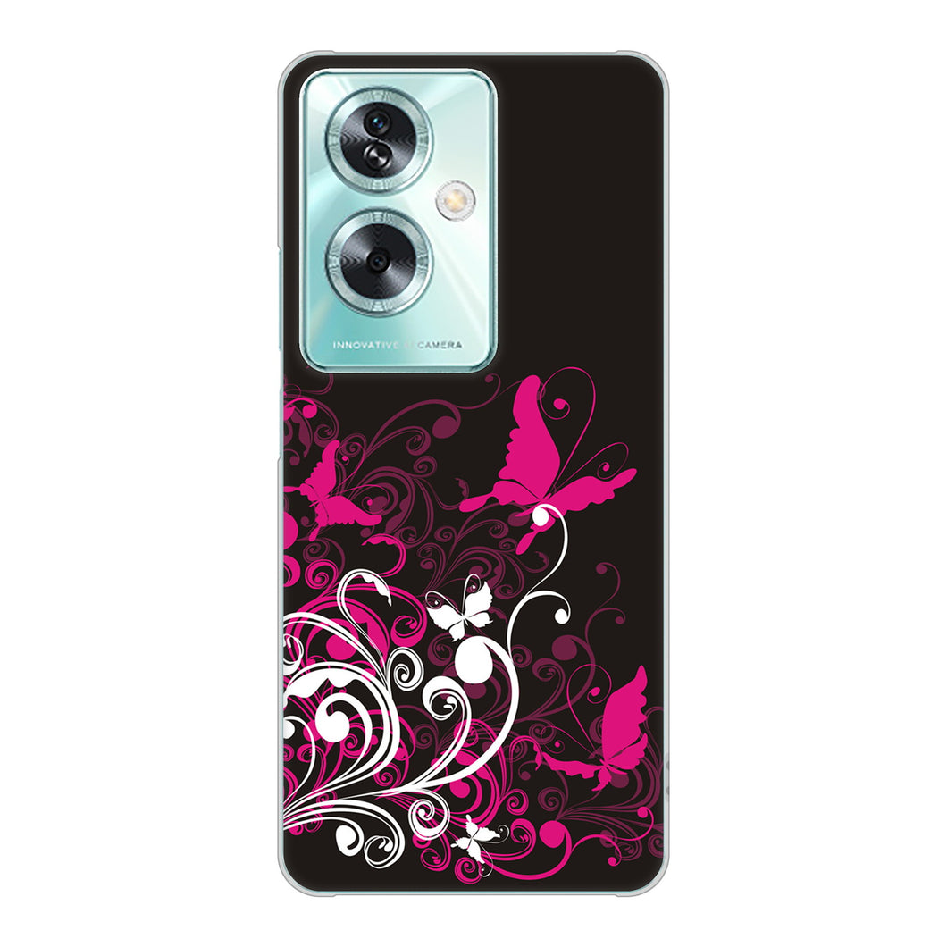 OPPO A79 5G A303OP Y!mobile 高画質仕上げ 背面印刷 ハードケースバタフライ