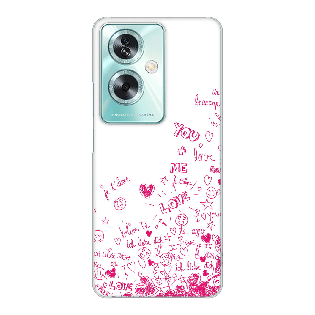 OPPO A79 5G A303OP Y!mobile 高画質仕上げ 背面印刷 ハードケースプリティハート