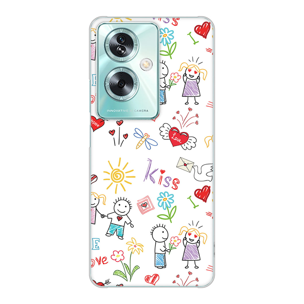 OPPO A79 5G A303OP Y!mobile 高画質仕上げ 背面印刷 ハードケースカップル&ファミリー