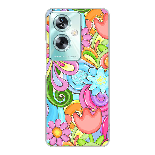 OPPO A79 5G A303OP Y!mobile 高画質仕上げ 背面印刷 ハードケース 【713 ミラクルフラワー】