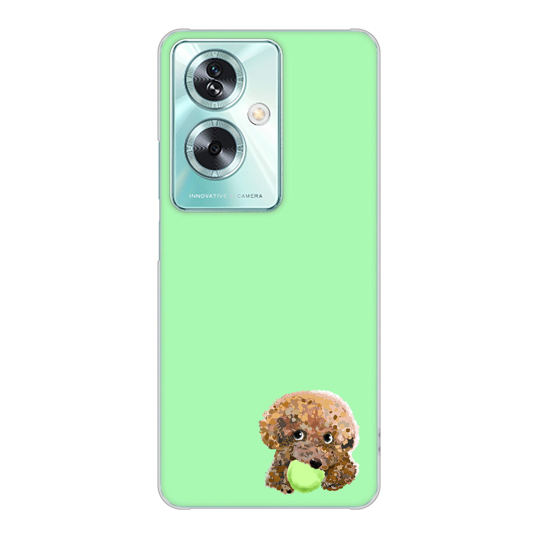 OPPO A79 5G A303OP Y!mobile 高画質仕上げ 背面印刷 ハードケーストイプードル&ボール