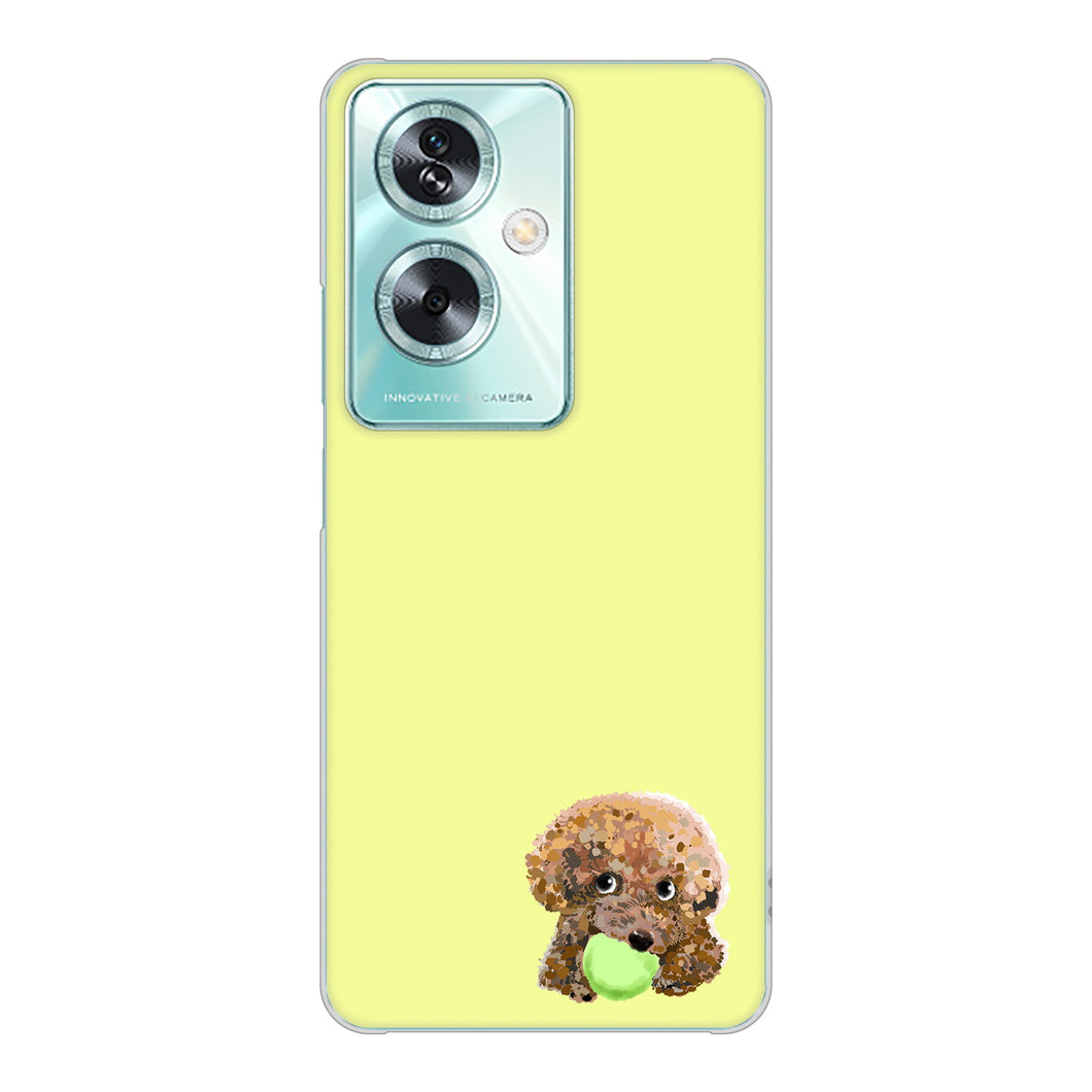 OPPO A79 5G A303OP Y!mobile 高画質仕上げ 背面印刷 ハードケーストイプードル&ボール