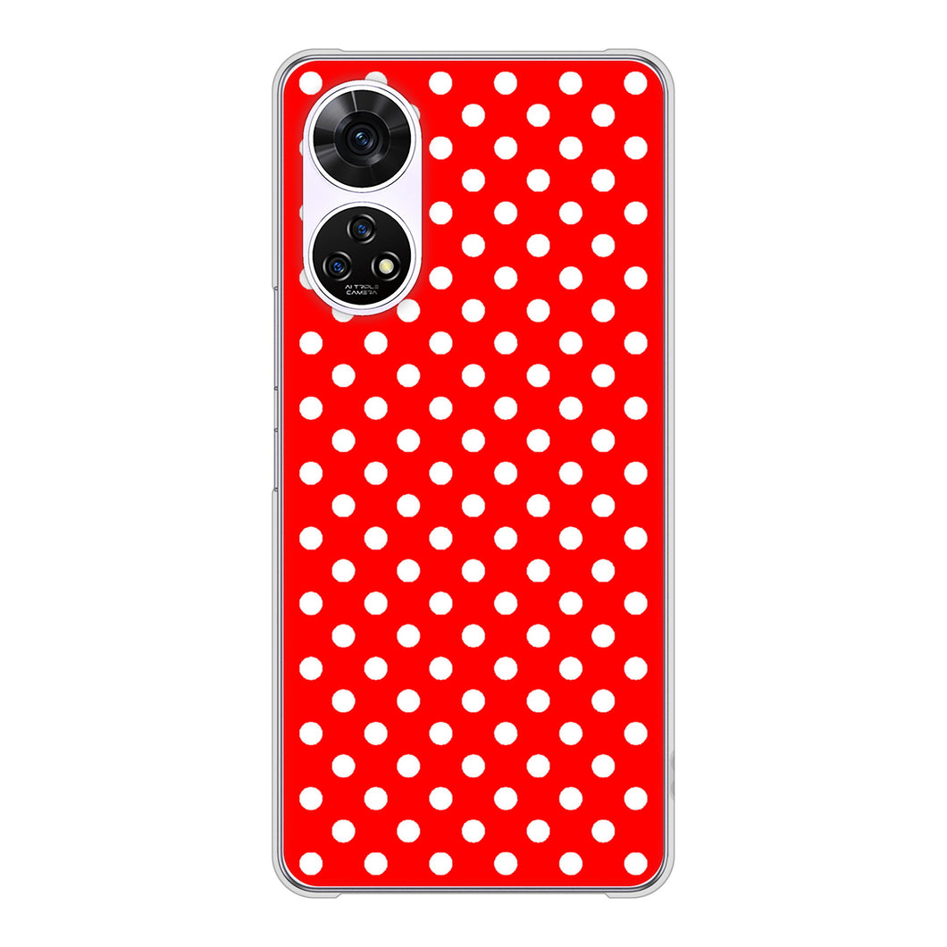 あんしんファミリースマホ A303ZT SoftBank 高画質仕上げ 背面印刷 ハードケースシンプル柄(水玉)