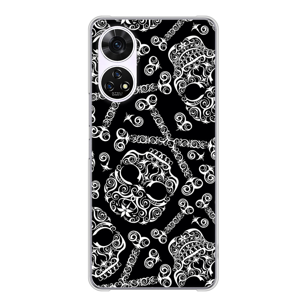 あんしんファミリースマホ A303ZT SoftBank 高画質仕上げ 背面印刷 ハードケース 【363 ドクロの刺青】