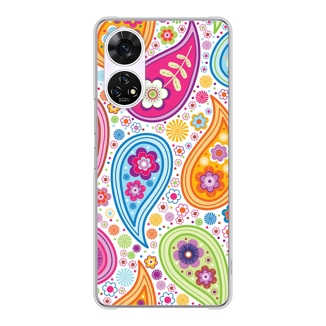 あんしんファミリースマホ A303ZT SoftBank 高画質仕上げ 背面印刷 ハードケースペイズリー