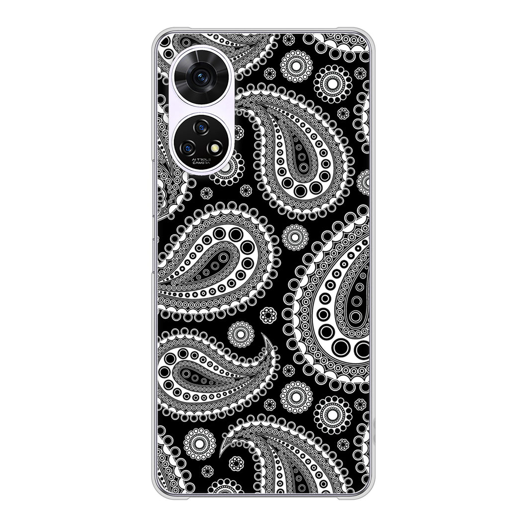 あんしんファミリースマホ A303ZT SoftBank 高画質仕上げ 背面印刷 ハードケースペイズリー