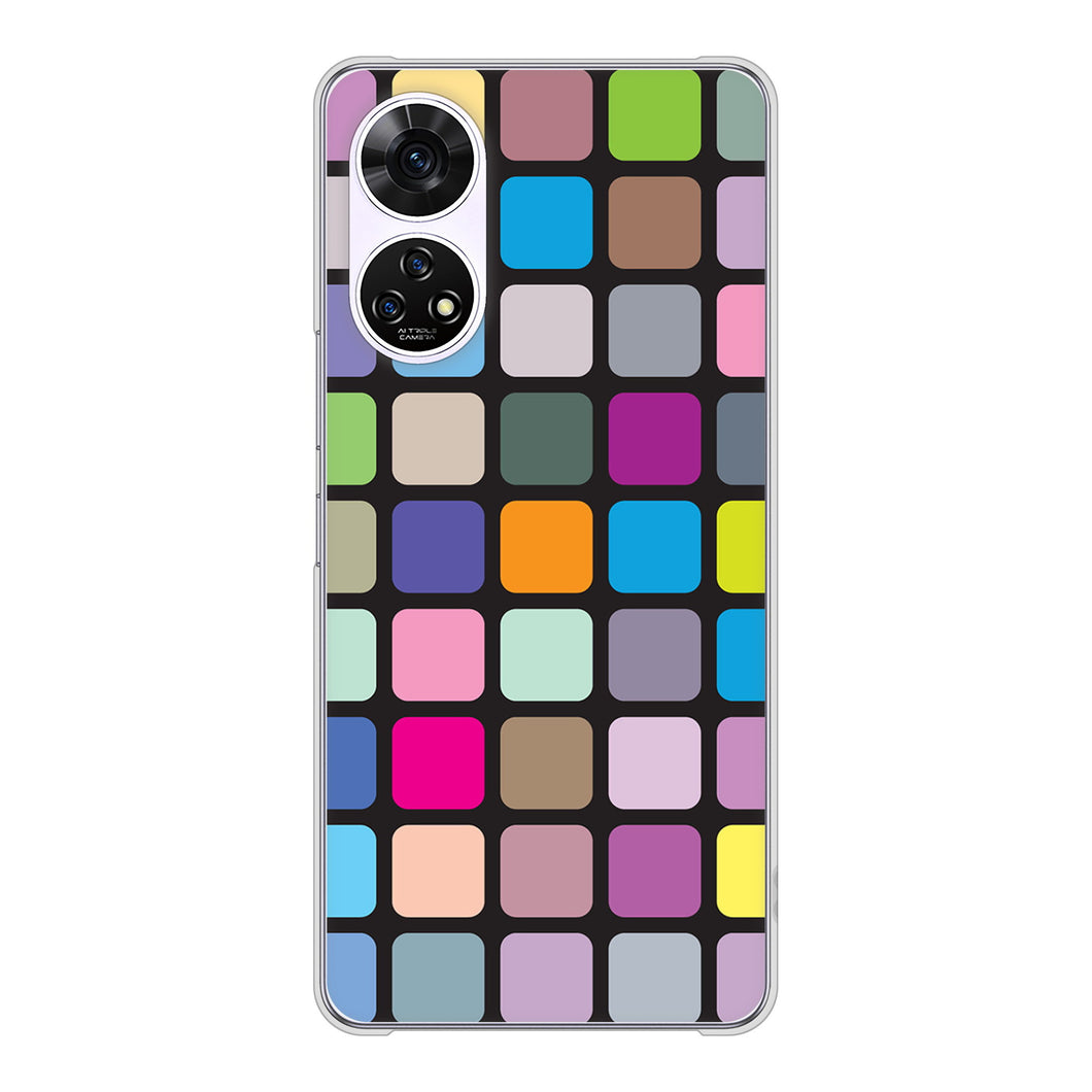 あんしんファミリースマホ A303ZT SoftBank 高画質仕上げ 背面印刷 ハードケース 【509 カラースクエア】