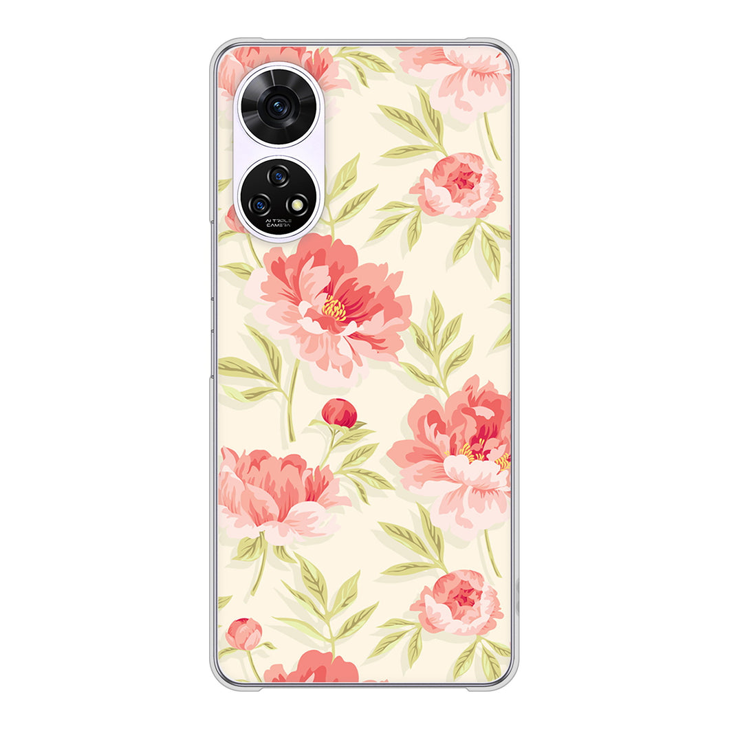 あんしんファミリースマホ A303ZT SoftBank 高画質仕上げ 背面印刷 ハードケース北欧の小花