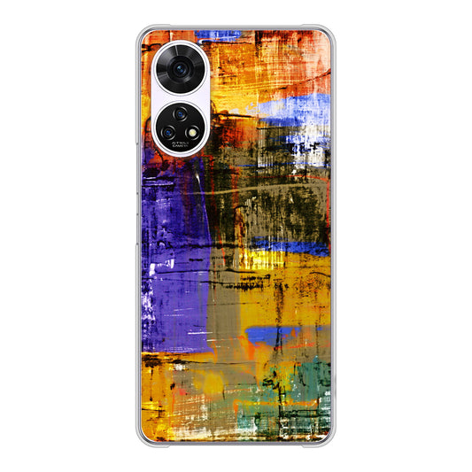 あんしんファミリースマホ A303ZT SoftBank 高画質仕上げ 背面印刷 ハードケース 【609 クラッシュアートBL】