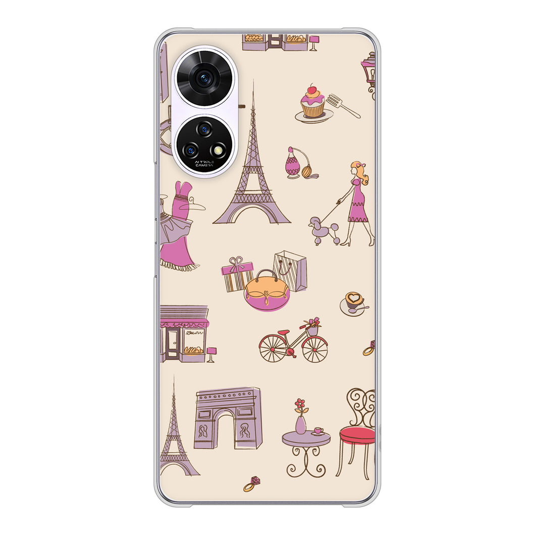 あんしんファミリースマホ A303ZT SoftBank 高画質仕上げ 背面印刷 ハードケースLOVE フランス