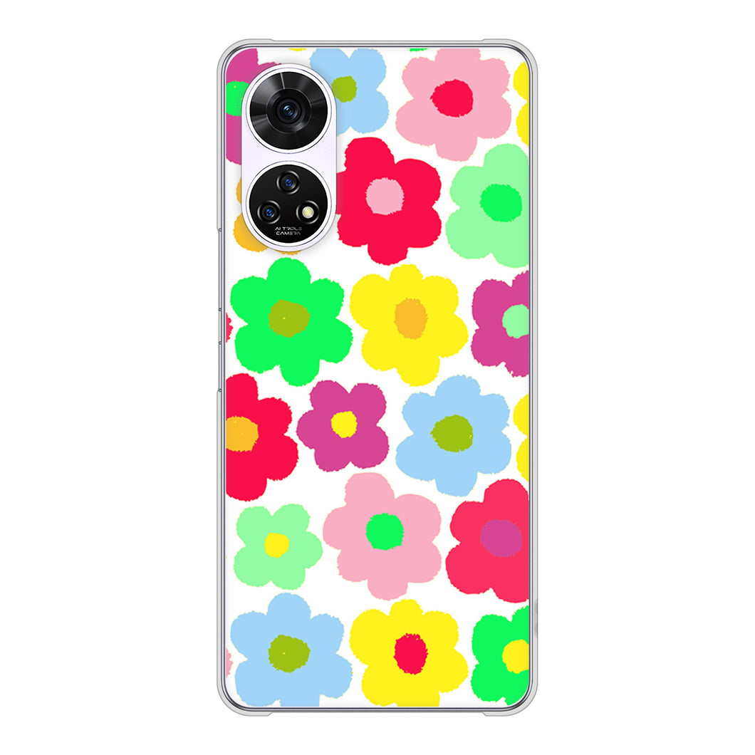 あんしんファミリースマホ A303ZT SoftBank 高画質仕上げ 背面印刷 ハードケースルーズフラワー