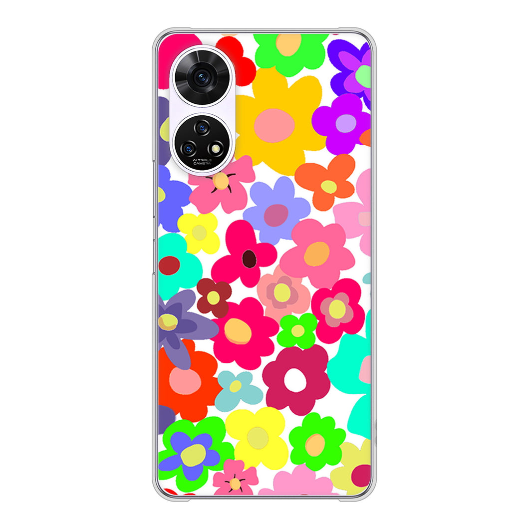 あんしんファミリースマホ A303ZT SoftBank 高画質仕上げ 背面印刷 ハードケースルーズフラワー