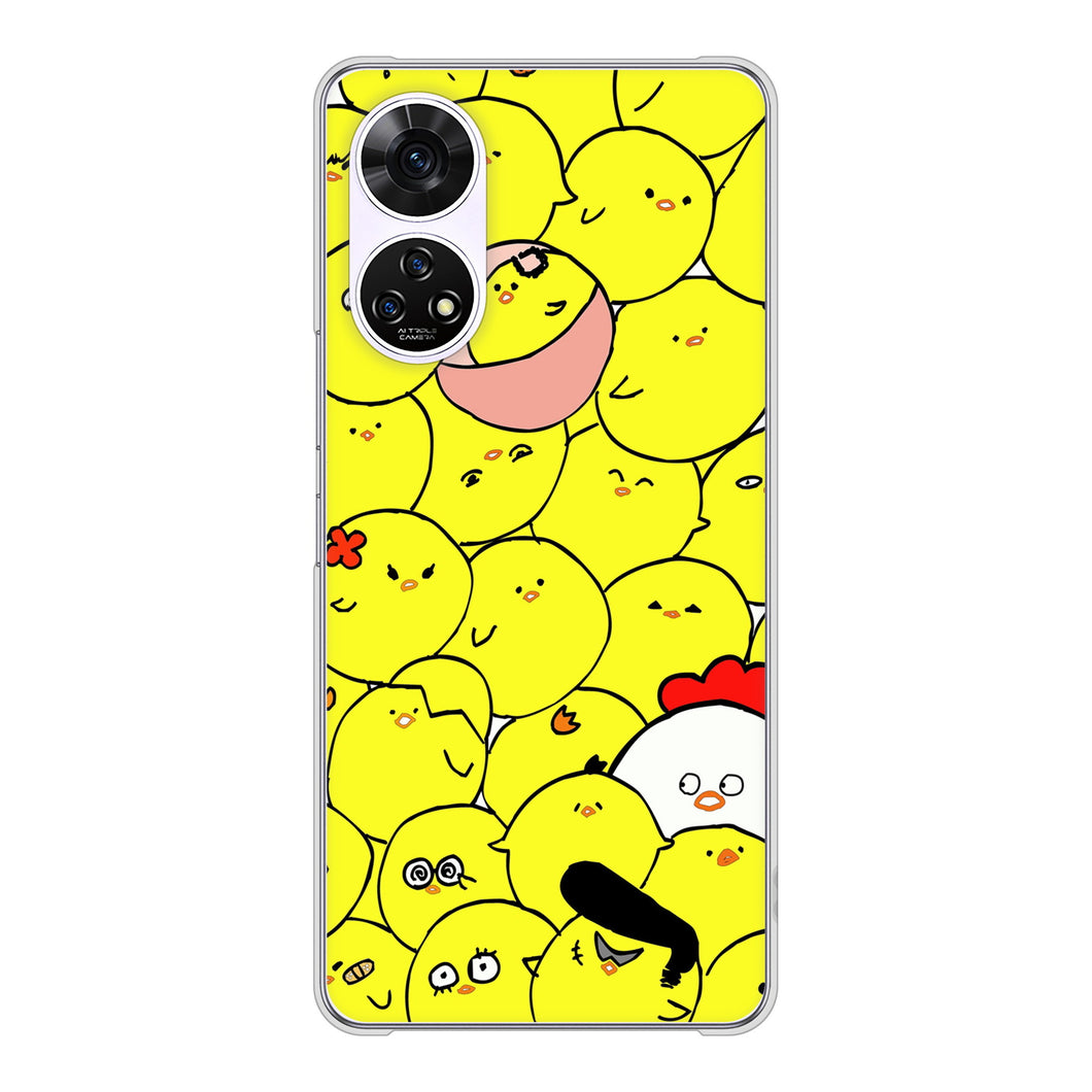 あんしんファミリースマホ A303ZT SoftBank 高画質仕上げ 背面印刷 ハードケース 【1031 ピヨピヨ】